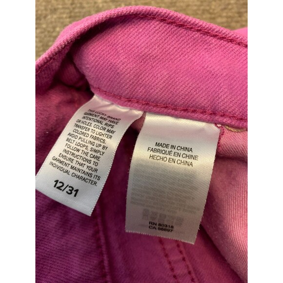 Lucky Brand Shorts Womens 12/31 Mid Rise Cut-Off Pink Denim Beach Pool Summer - Picture 9 of 10